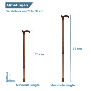Ergonomischer Gehstock, ergonomischer Relax-Griff, bronzefarben, für Rechtshänder, Maße