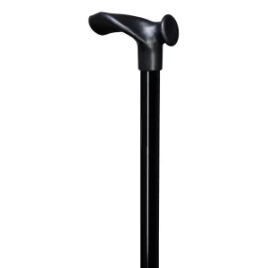 Ergonomischer Gehstock mit Relax-Griff in Schwarz, für Linkshänder