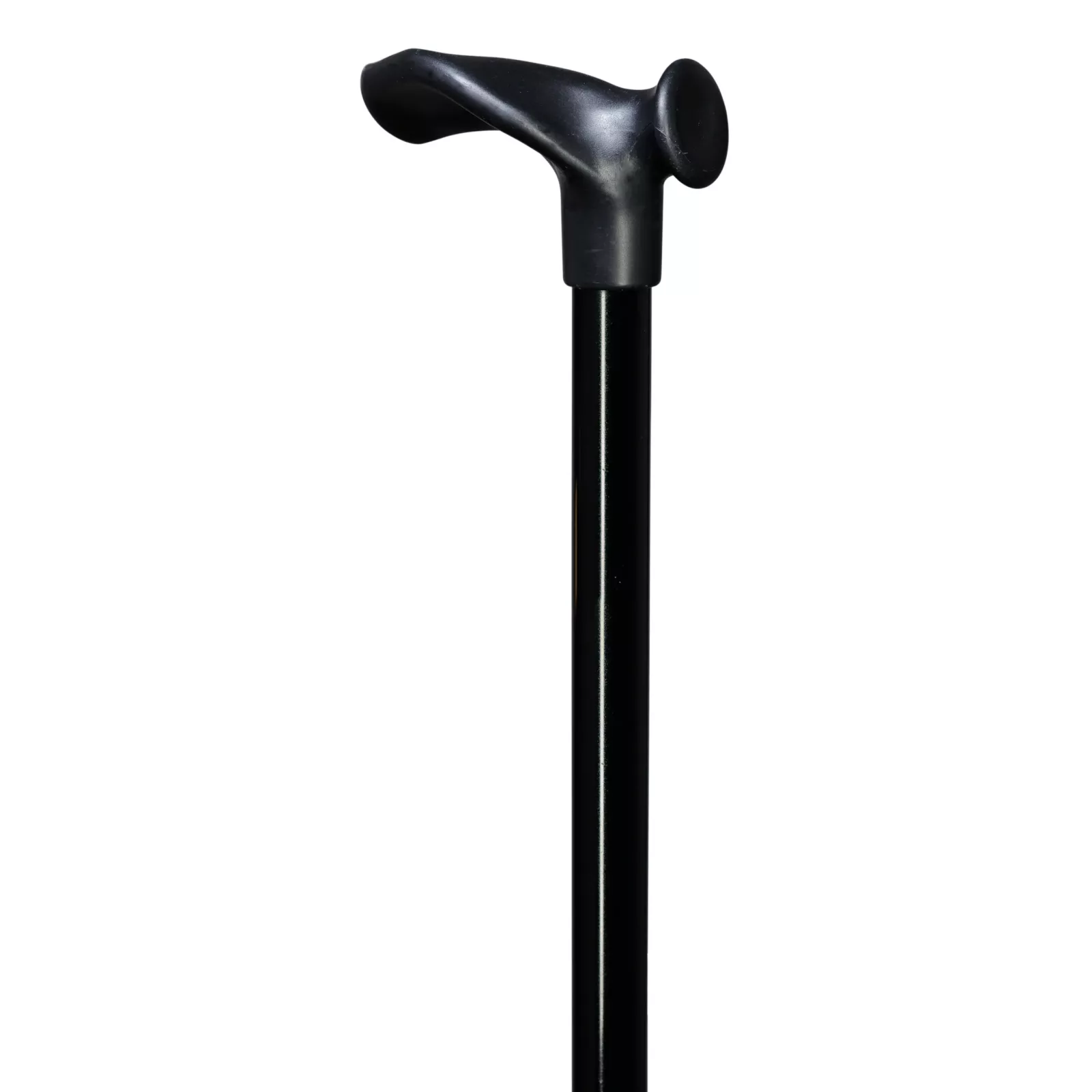 Ergonomischer Gehstock mit Relax-Griff in Schwarz, für Linkshänder