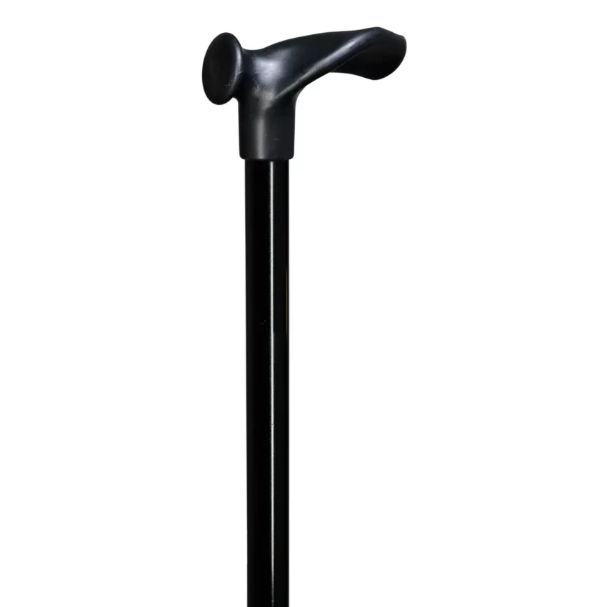 Ergonomischer Gehstock mit Relax-Griff in Schwarz, für Rechtshänder