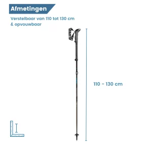 Maße des faltbaren Trekkingstocks