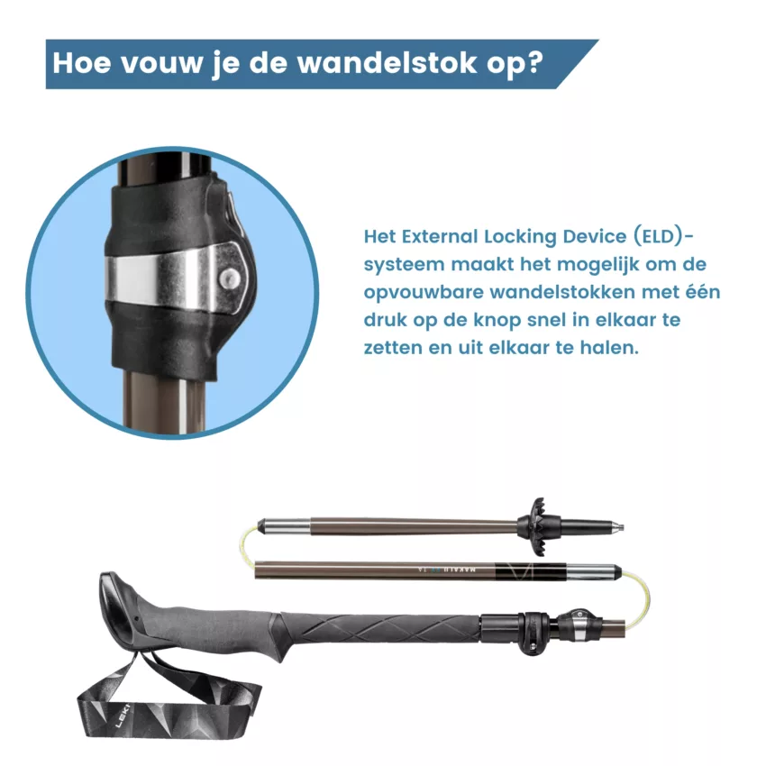 Wie klappt man den Makalu-Trekkingstock zusammen?