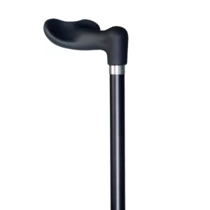 Anatomischer Wanderstock, links verstellbar, schwarz