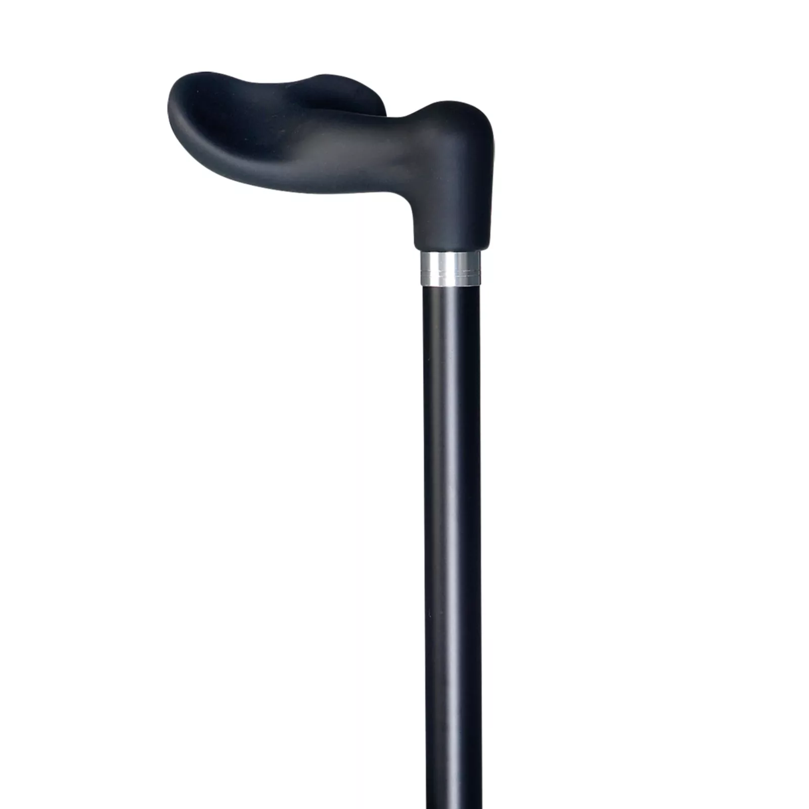 Anatomischer Wanderstock, links verstellbar, schwarz