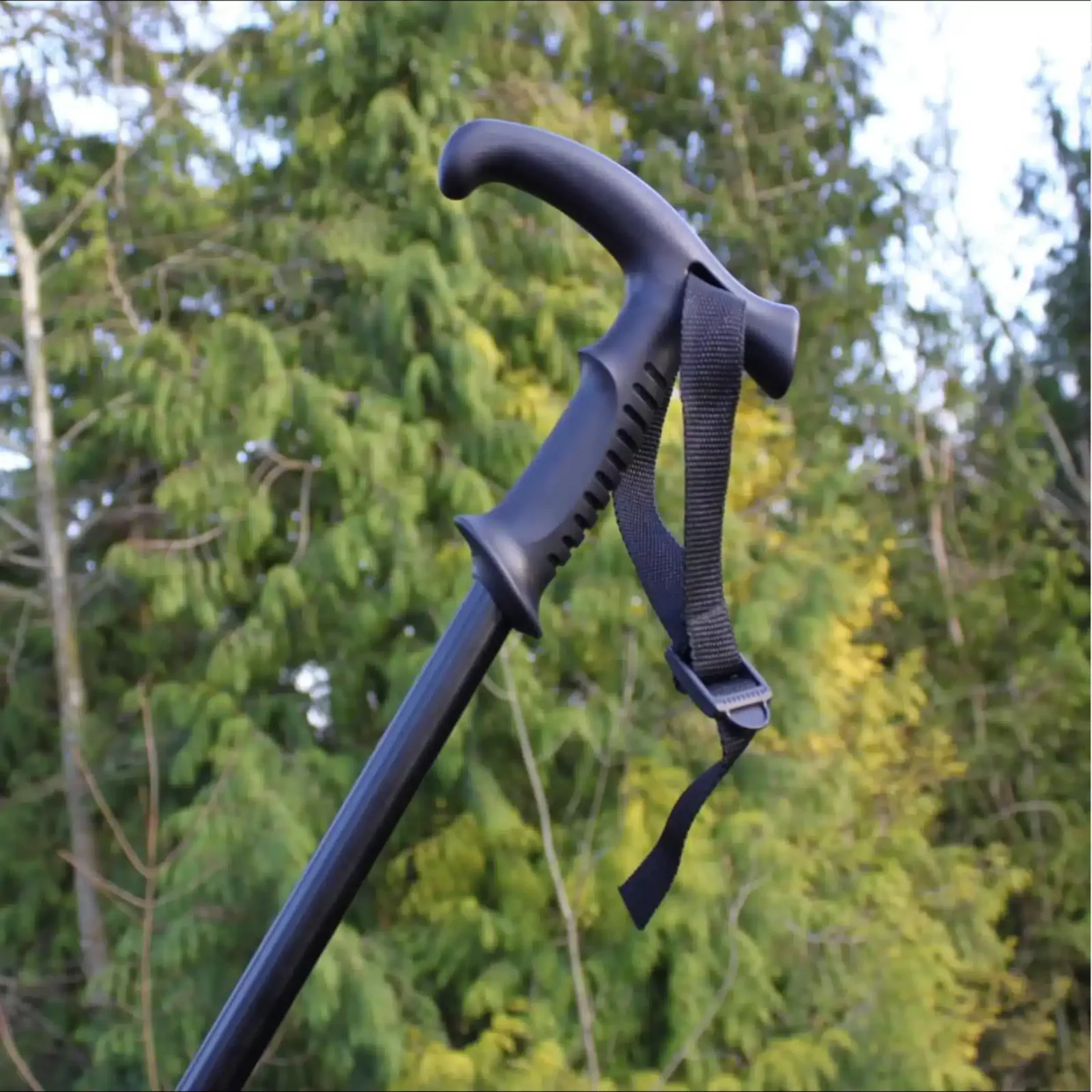 Trekkingstock schwarz mit Stoßdämpfer