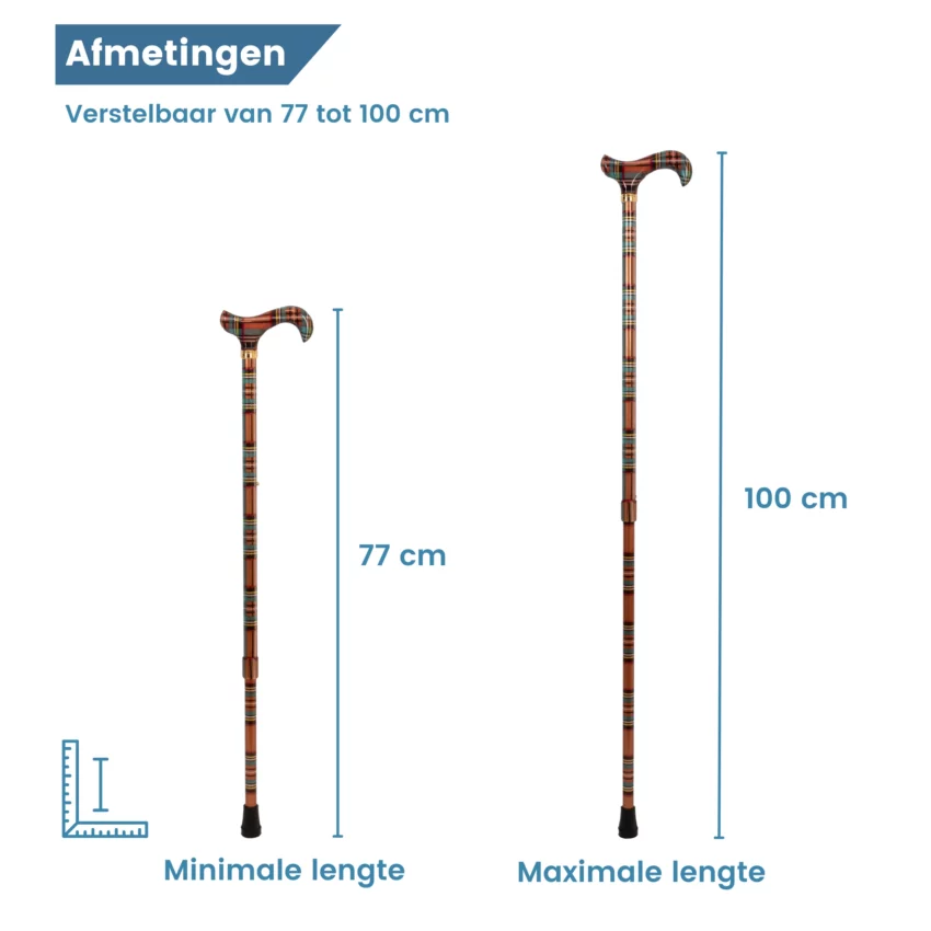 Maße des Wanderstocks