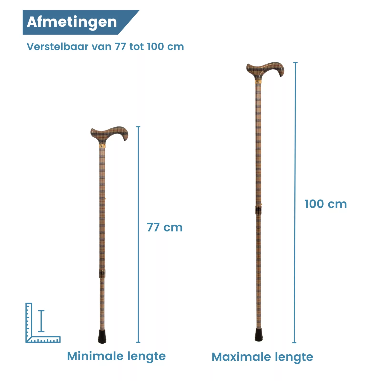 Maße des Wanderstocks
