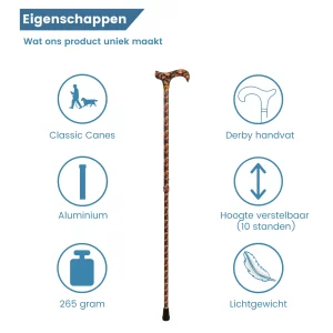 höhenverstellbarer Gehstock „Boswezens“ USP