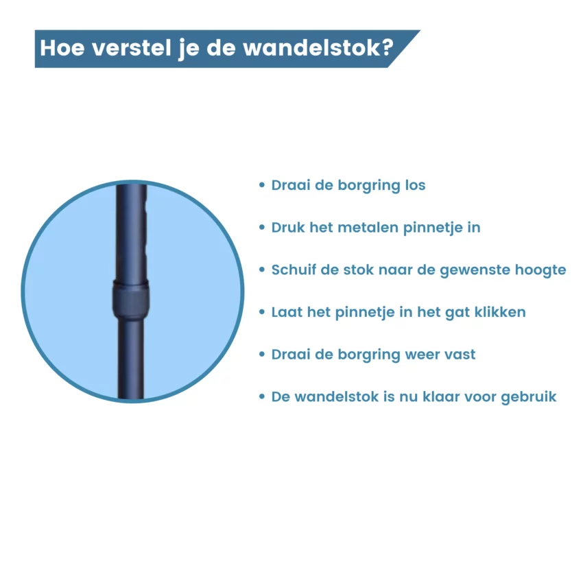 Wanderstock verstellen