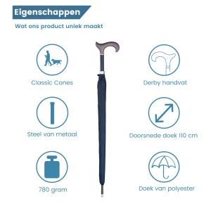 Schirmstock mit Soft-Touch-Griff – Eigenschaften