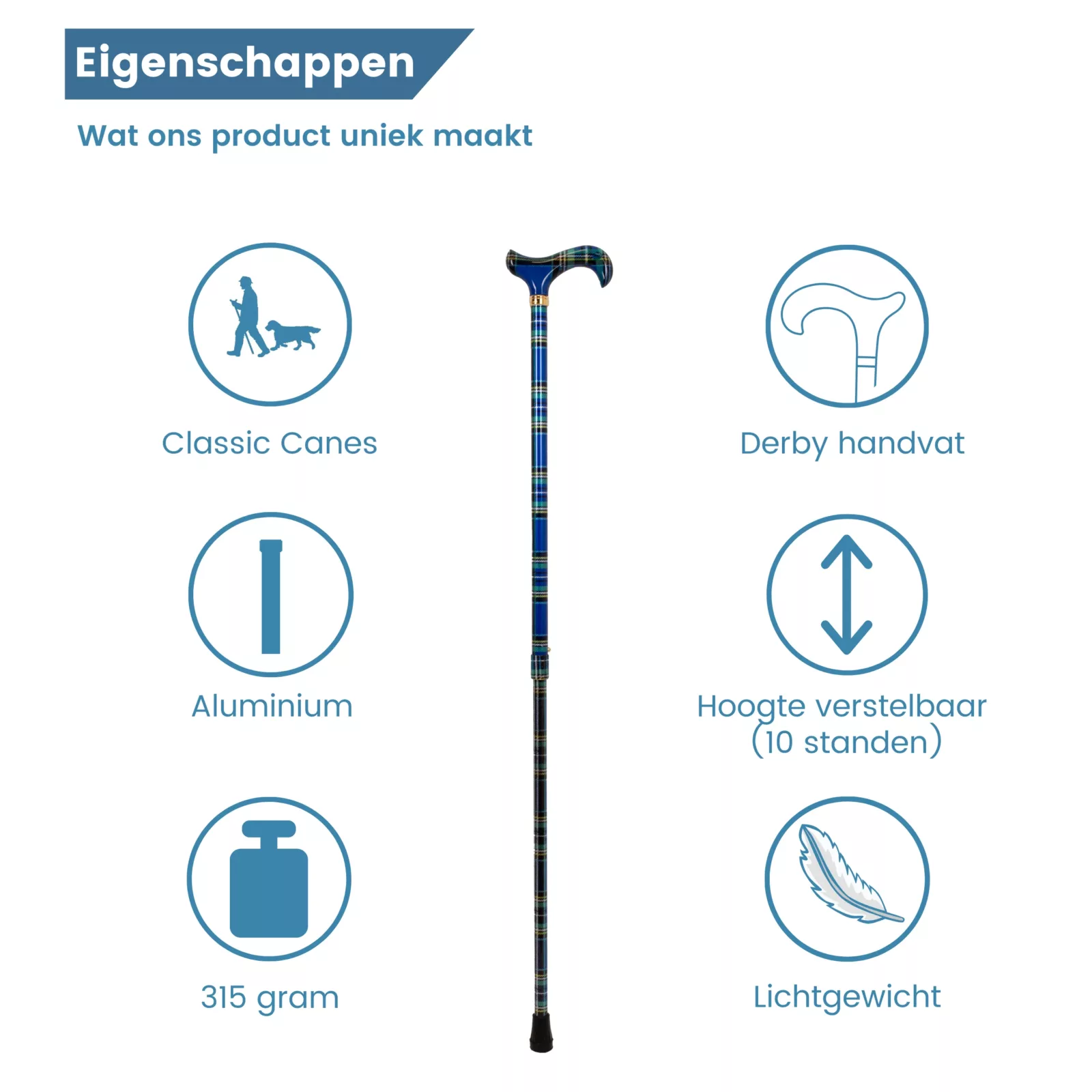 Eigenschaften des Gehstocks