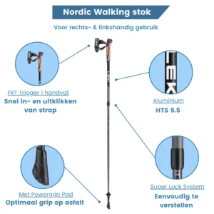 Eigenschaften der Nordic Walking Stöcke „Spin“