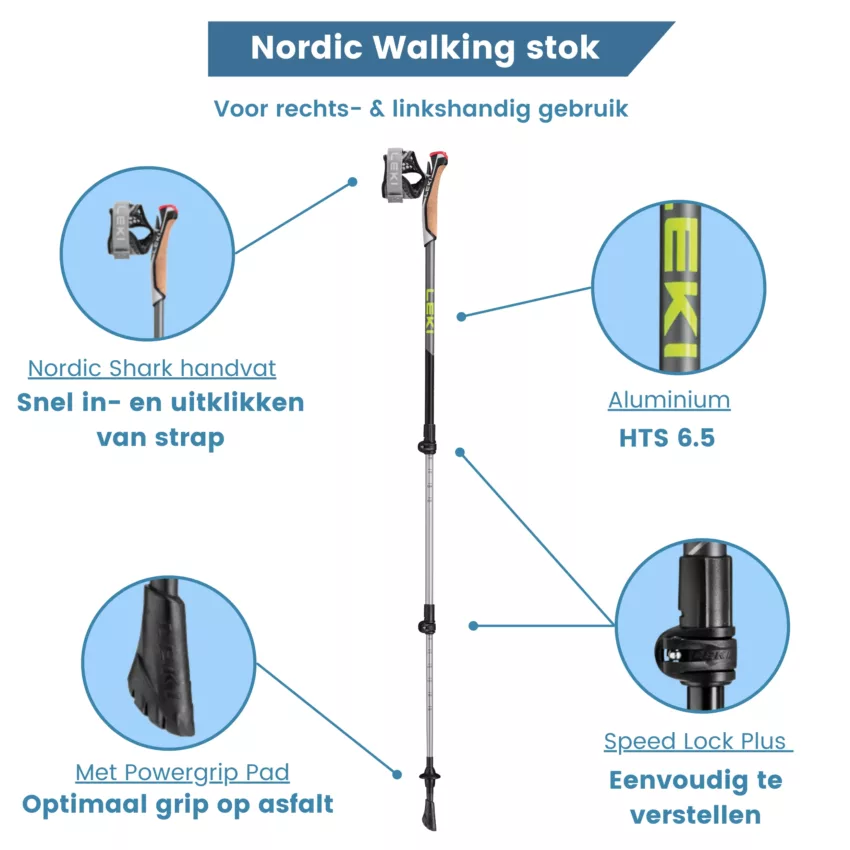 Nordic Walking Stock „Traveller“ aus Aluminium, verstellbar