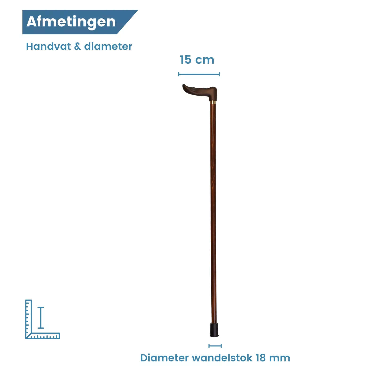 Durchmesser des anatomischen Wanderstocks