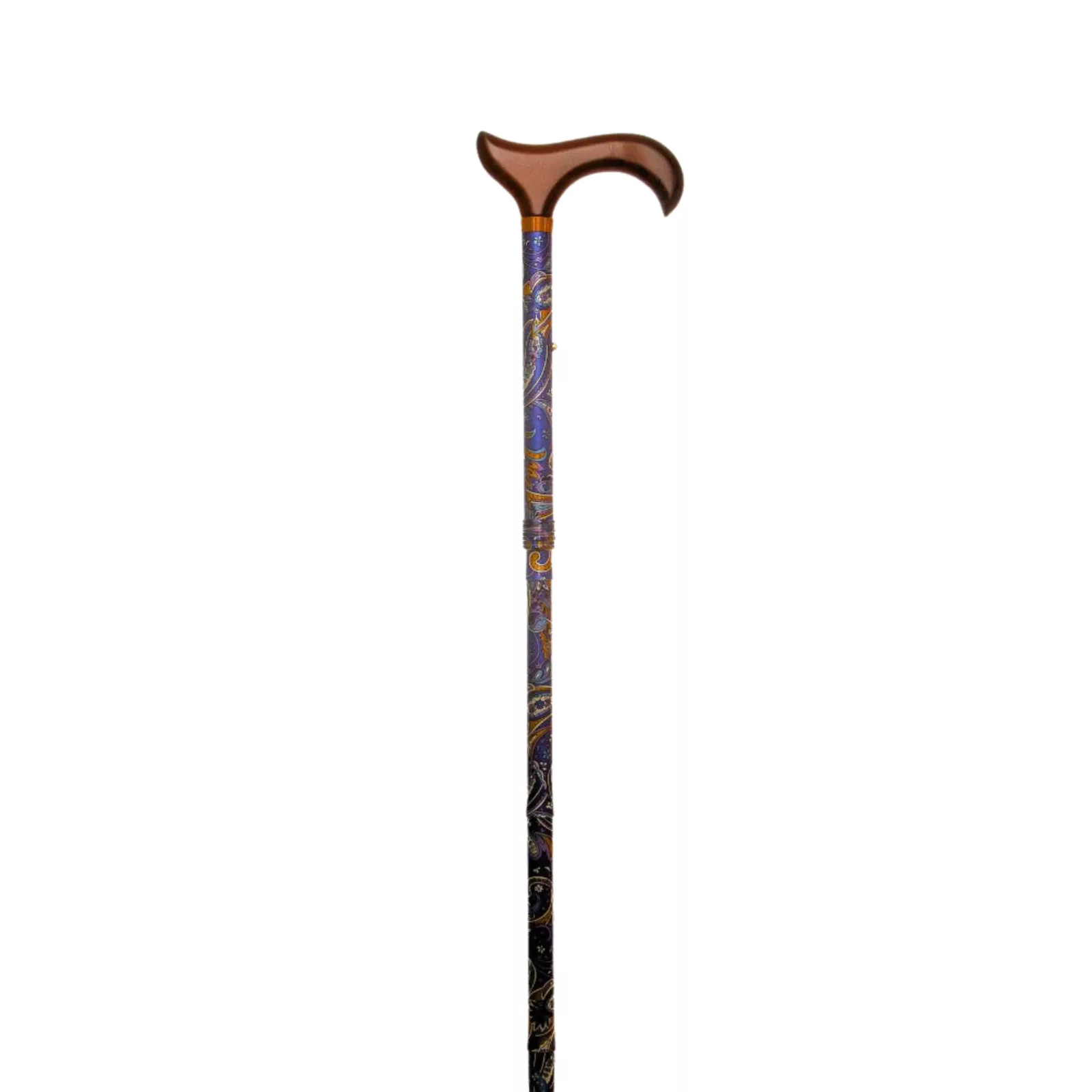 garcia 1880 faltbarer Gehstock mit blauem Kaschmir-Print, Länge