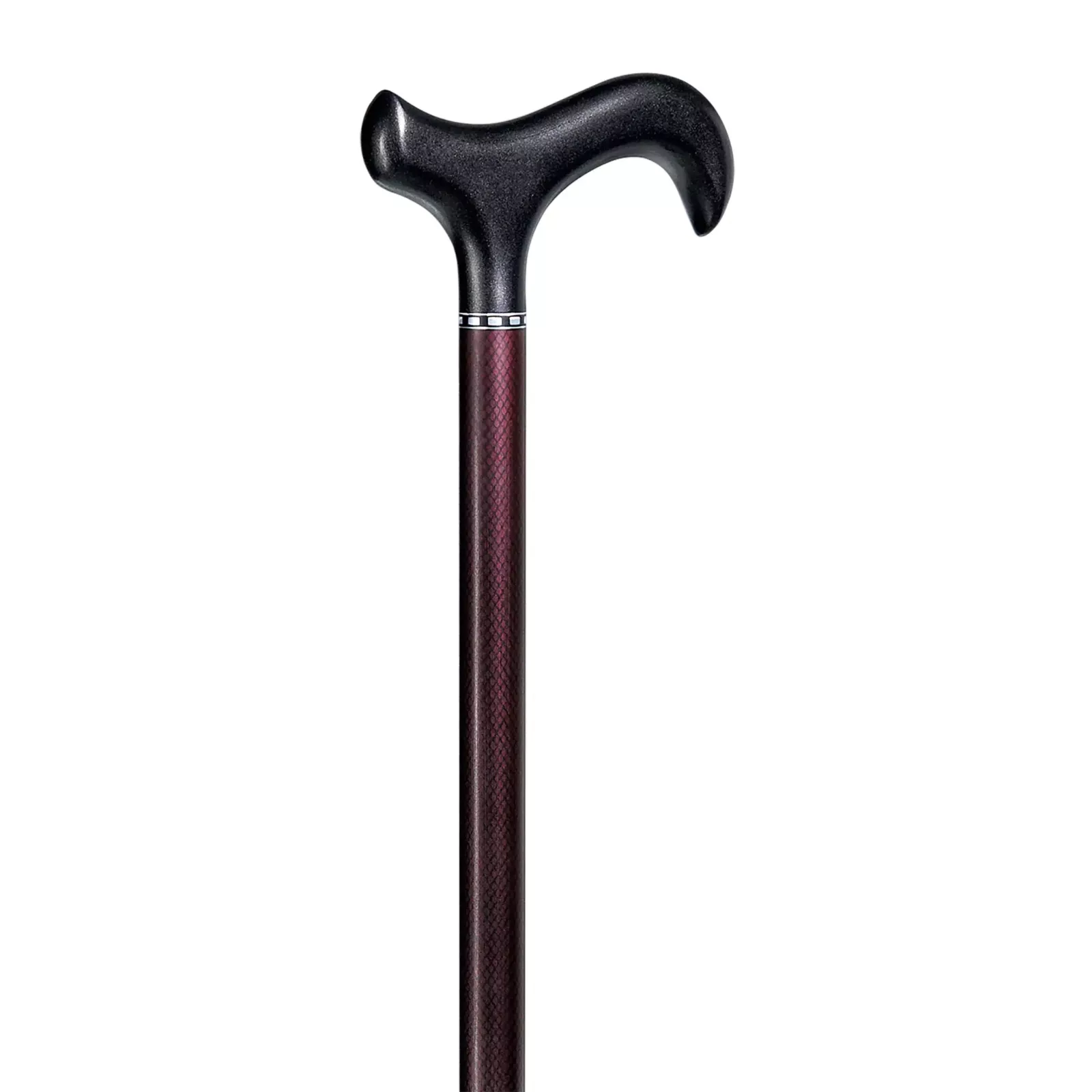 Höhenverstellbarer Gehstock in Aubergine