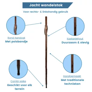 Gastrock, Jagdstock, Jäger mit Jagdhund, Kastanienholz, USB
