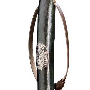 Jagdstock aus Kastanienholz, olivgrün