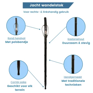 Jagdstock aus Kastanienholz, olivgrün, UPS