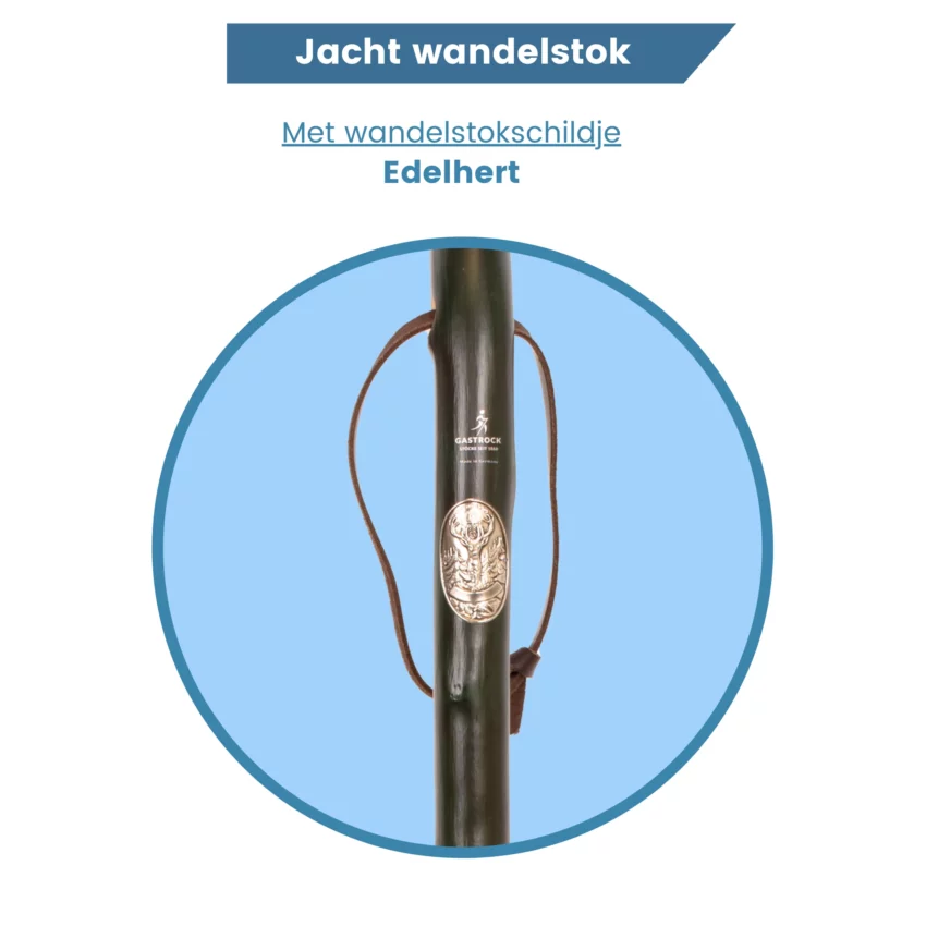 Wanderstock mit Hirsch-Emblem
