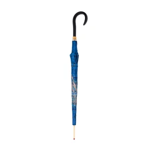 Regenschirm aus italienischem Satinstoff, blau