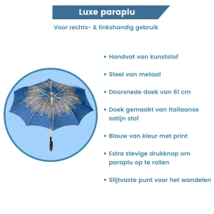 Luxus-Regenschirme – zusätzliche Informationen – blau