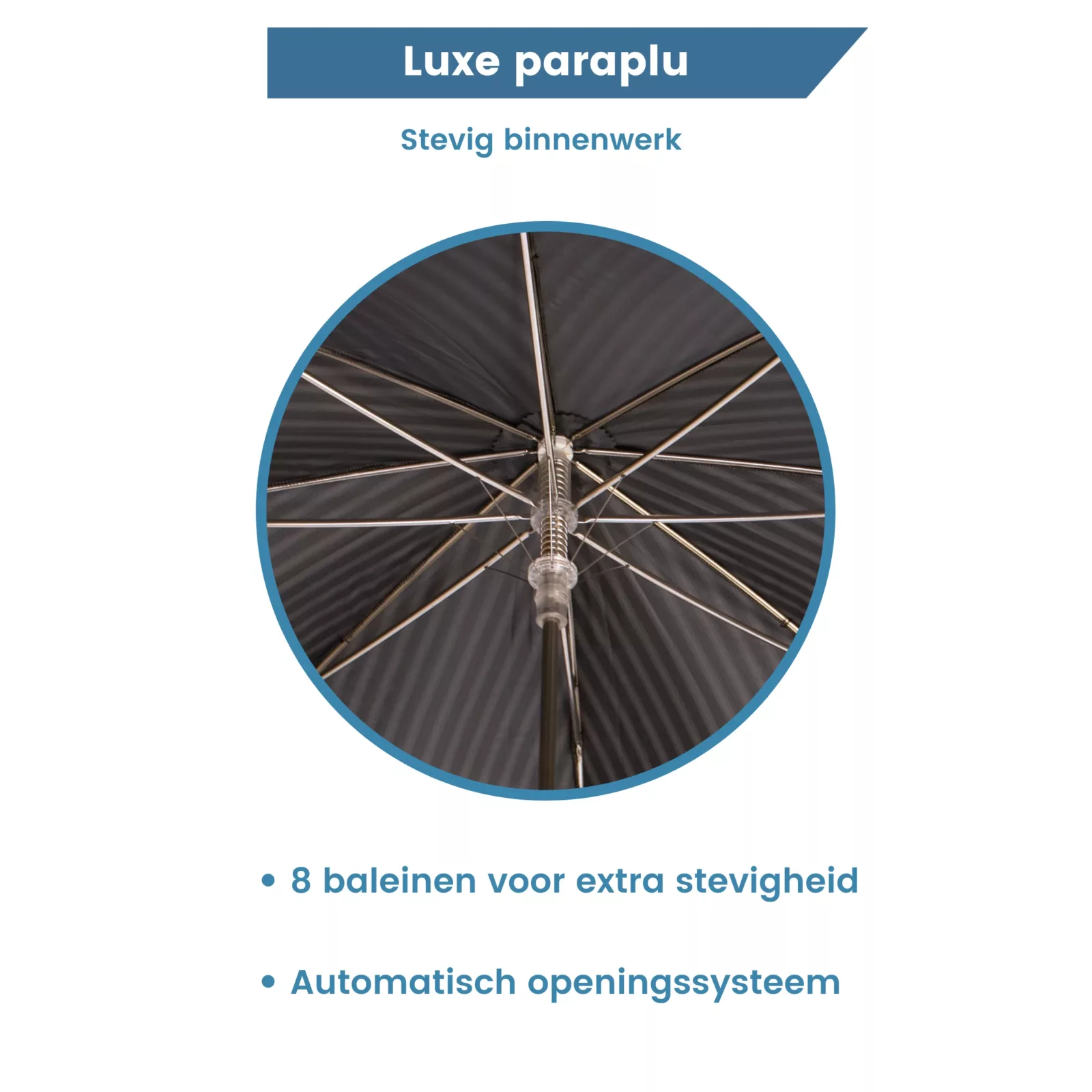Innenseite dunkelgrauer Regenschirm