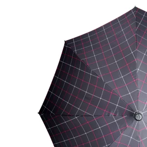Schirmstock „Stepbrella“ kariert in Schwarz