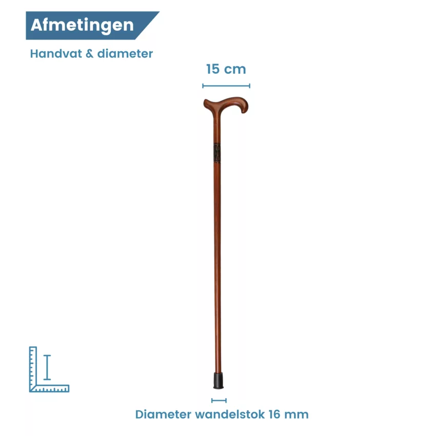 Breite des Wanderstocks