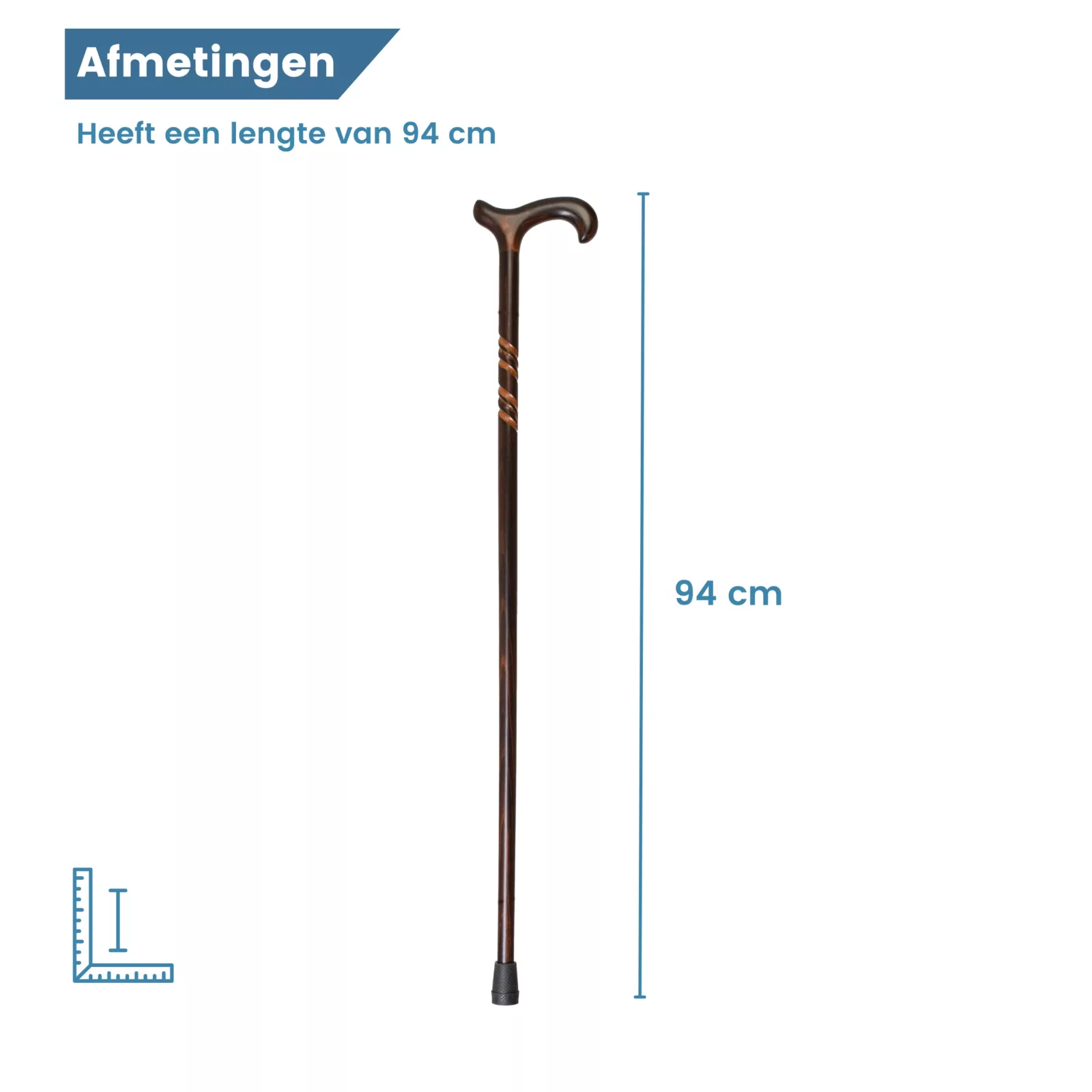 Länge des Holz-Gehstocks