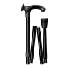 Ergonomischer Gehstock – faltbar – schwarz – Relax-Griff – rechts