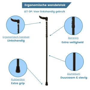 Anatomischer Wanderstock für Linkshänder (USPS)