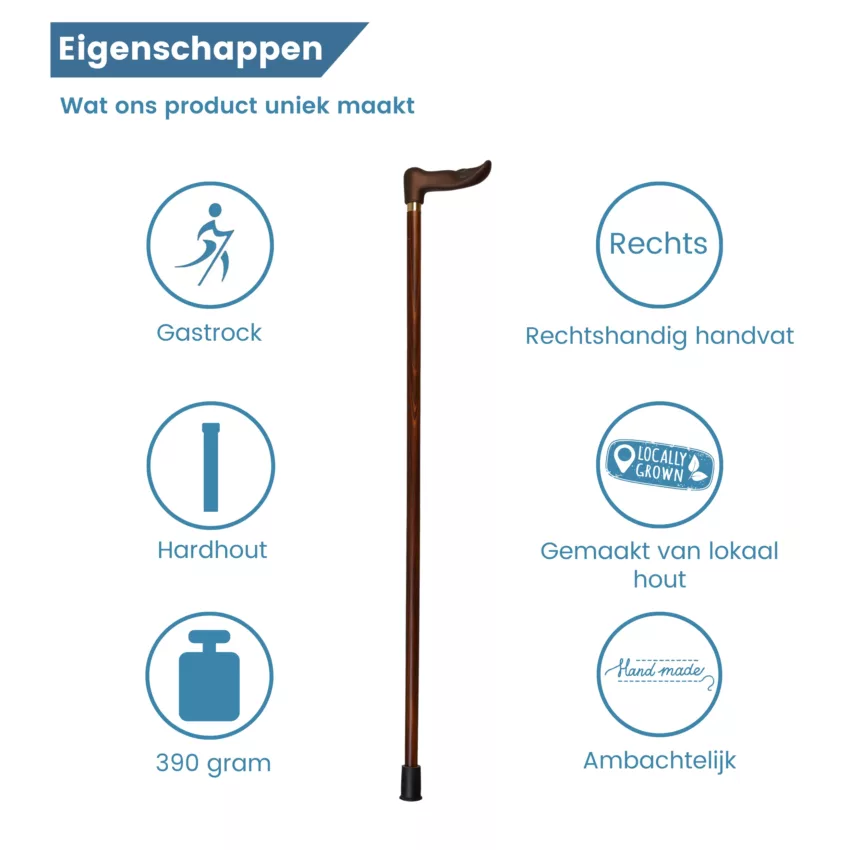 Ergonomischer Gehstock „Soft Touch“ (rechts) – Eigenschaften