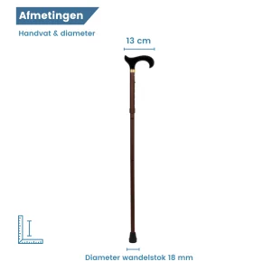 Durchmesser des Wanderstocks in Bronze