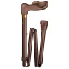 Ergonomischer Gehstock – faltbar – Bronze – Soft-Touch – rechts