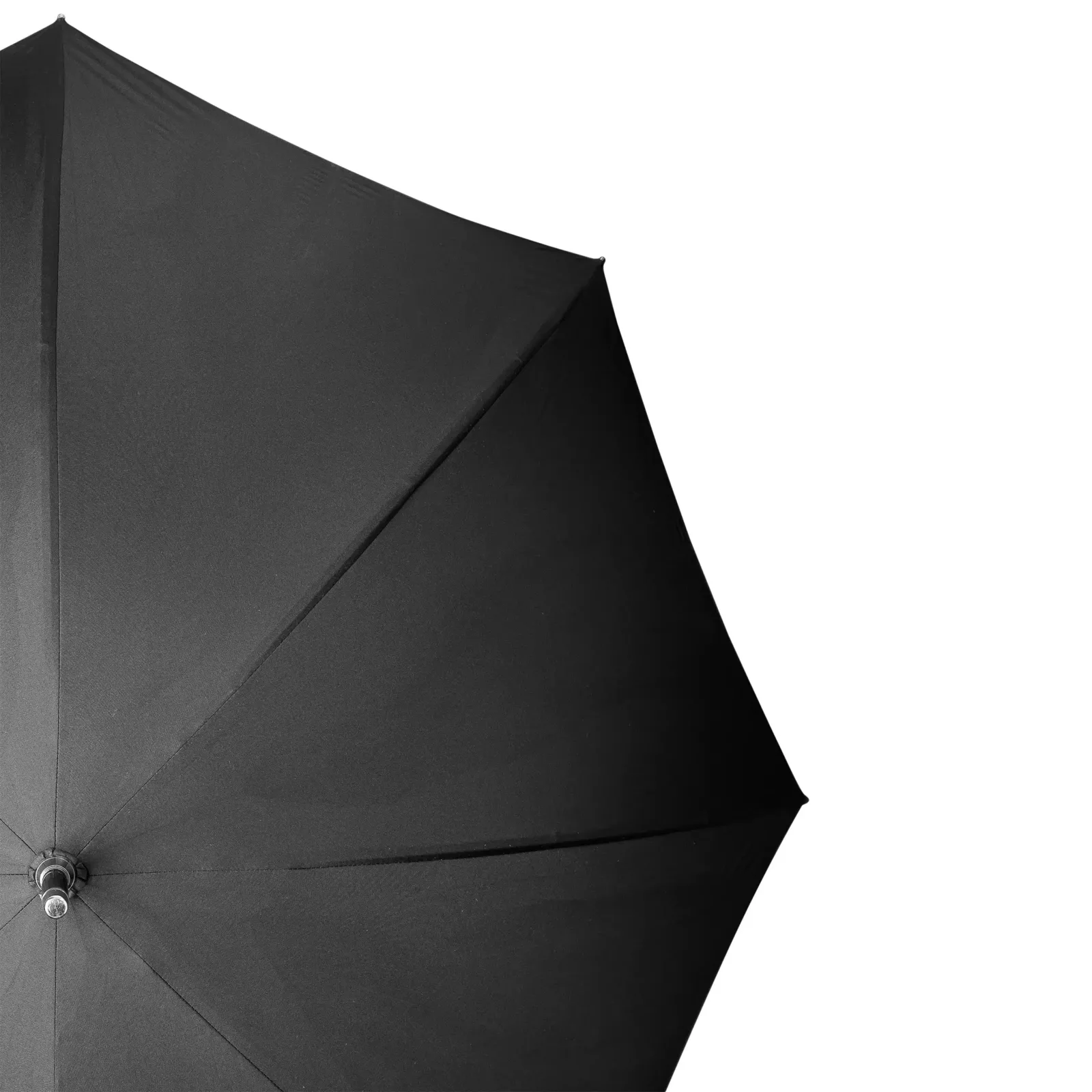 Schirmstock mit Regenschirm, 92 cm, schwarz, Birkenholz mit Derby-Griff