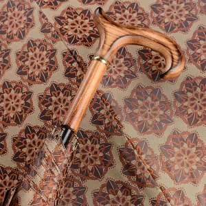 Schirmstock aus italienischem Stoff, beige