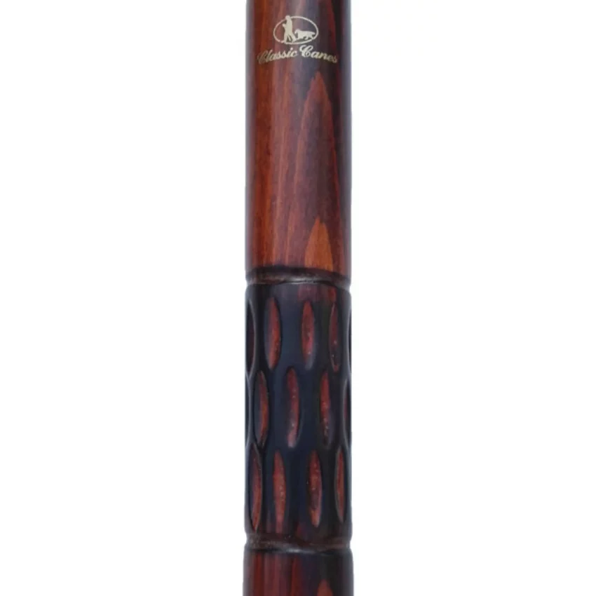 Detailfoto von einem Holz-Gehstock