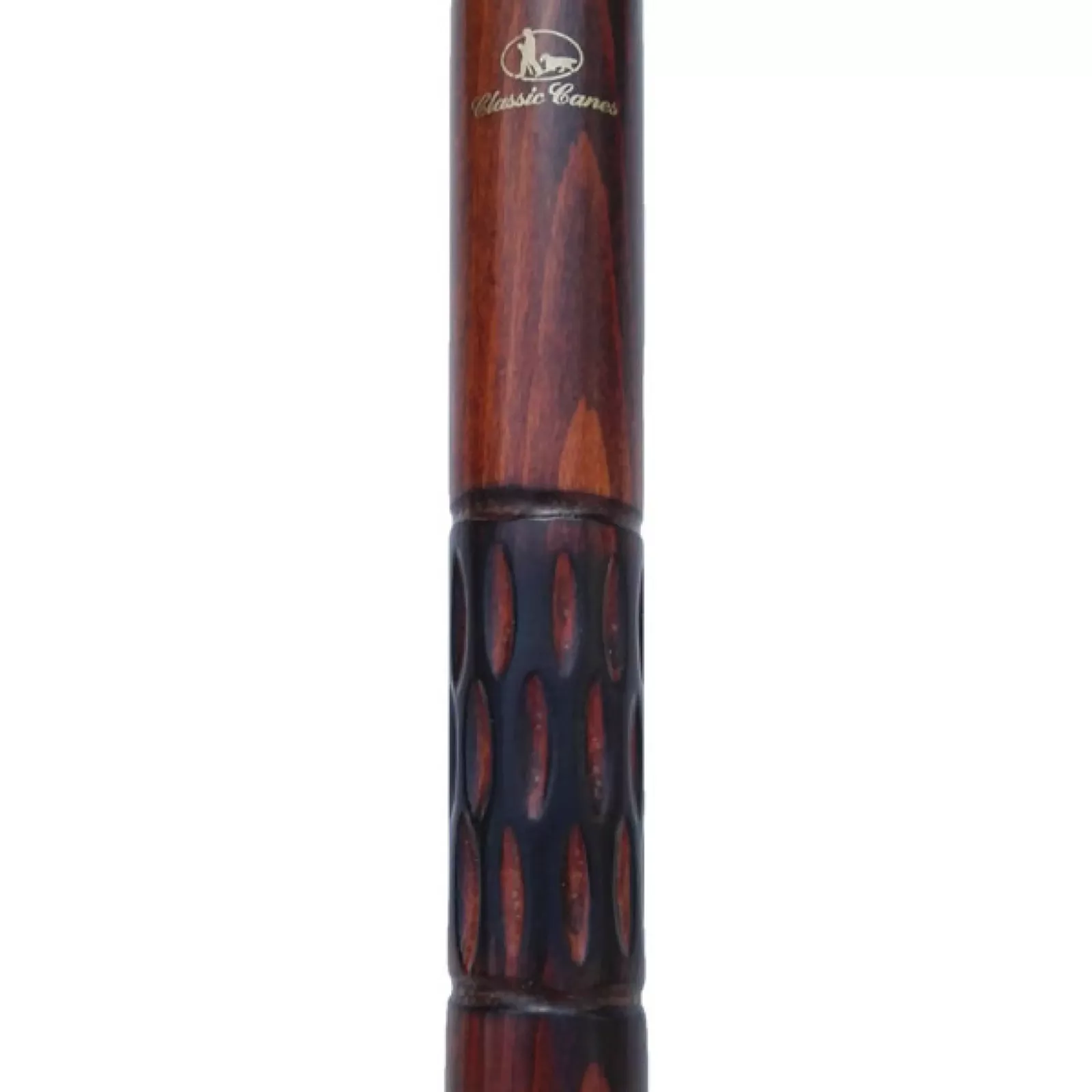 Detailfoto von einem Holz-Gehstock