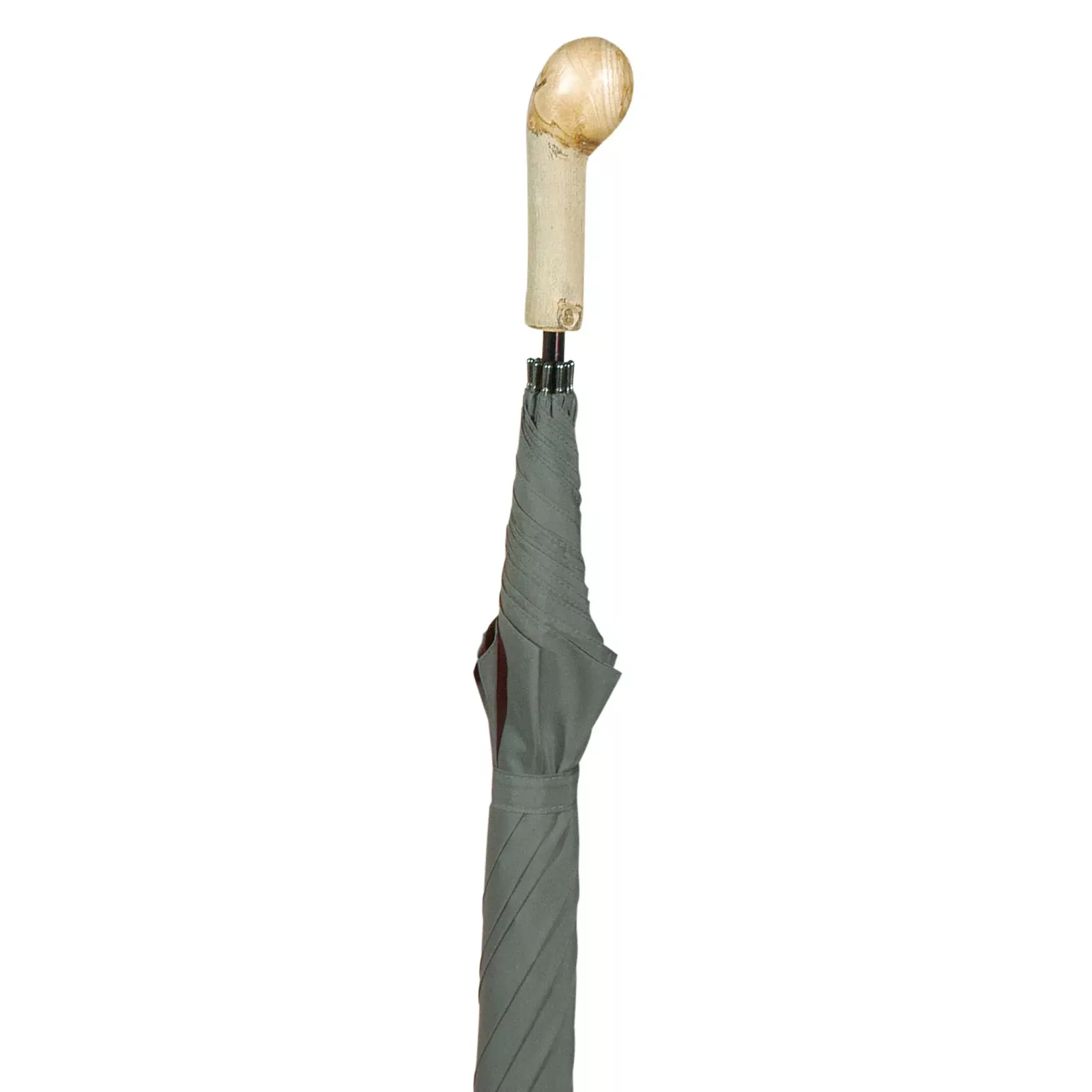 Golfschirm Elite, rustikaler Knopfgriff, grün