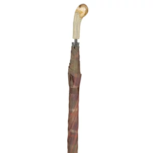 Golfschirm Elite, rustikaler Knopfgriff, Herbstfarben