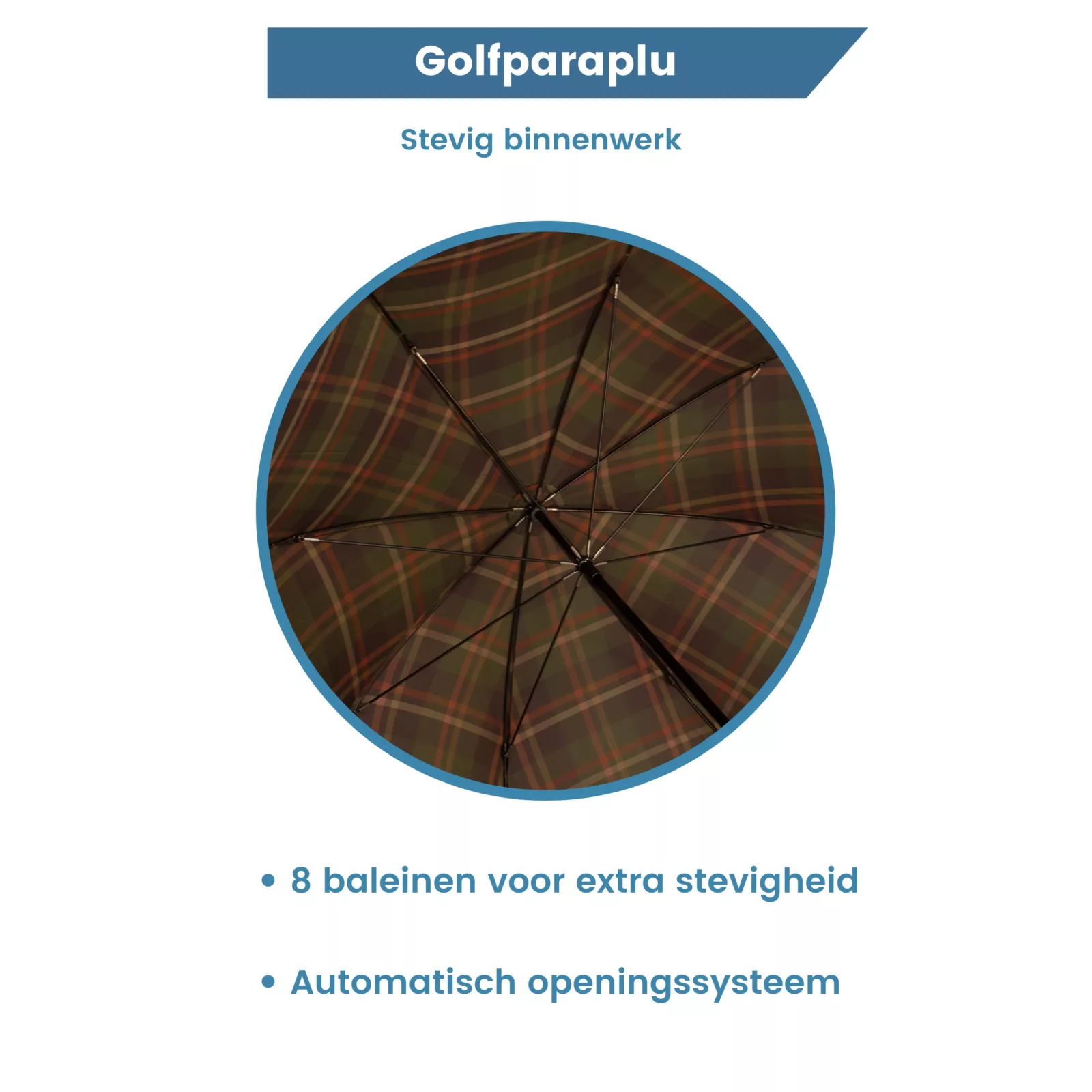 Innenfutter Golfschirm in Herbstfarben