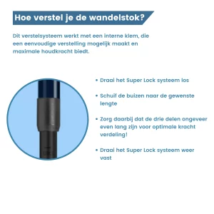 Wie lässt sich dieser Wanderstock verstellen?