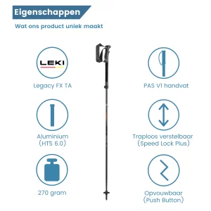 Eigenschaften des faltbaren Wanderstocks „Legacy“