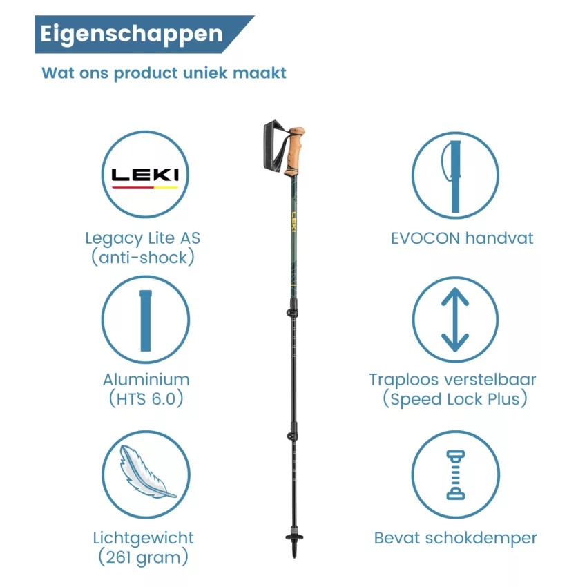 Wanderstöcke Legacy antishock – Eigenschaften des Leichtgewichtsmodells