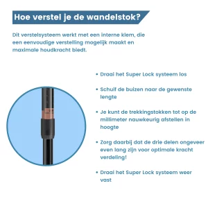 Wanderstöcke mit „Super Micro“-Verstellsystem