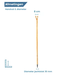 Jagdstock aus Kastanienholz, 122 cm Durchmesser