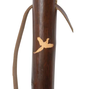 Jagdstock aus Kastanienholz mit Fasan-Logo