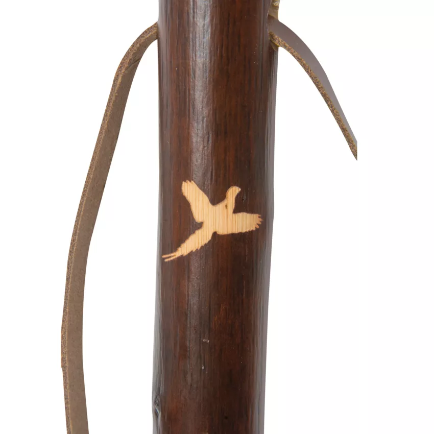 Jagdstock aus Kastanienholz mit Fasan-Logo