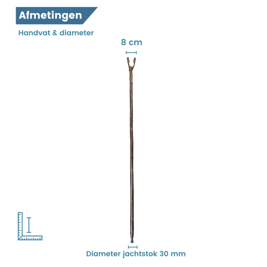 Durchmesser des Jagdstocks mit Rinde